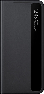 Smart Clear View Cover для Samsung S21 Ultra (черный)